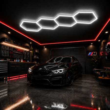 Sistem Led HoneyComb 4 Hexagoane Happy Light