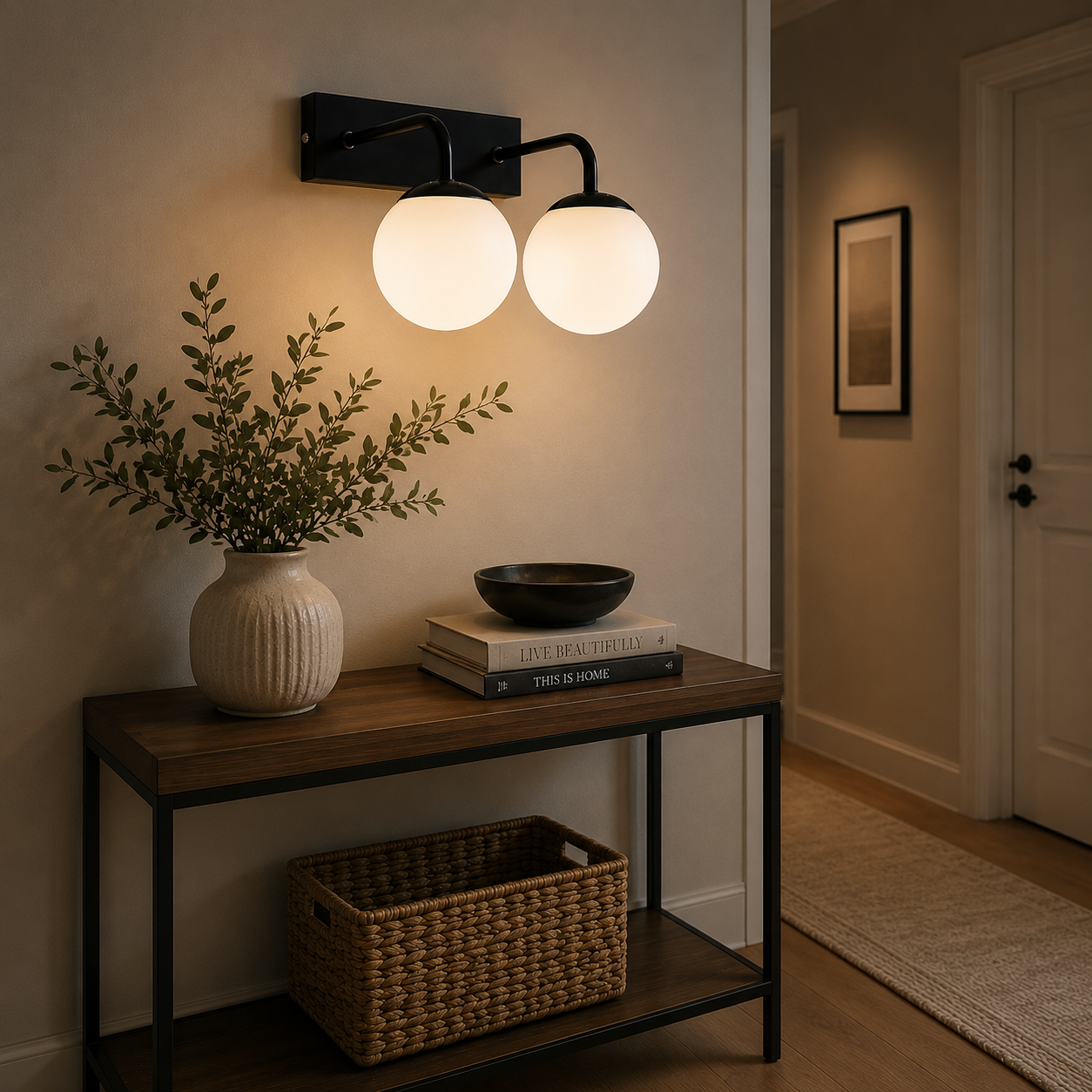 Aplica Unity Black 2 globuri Happy Light