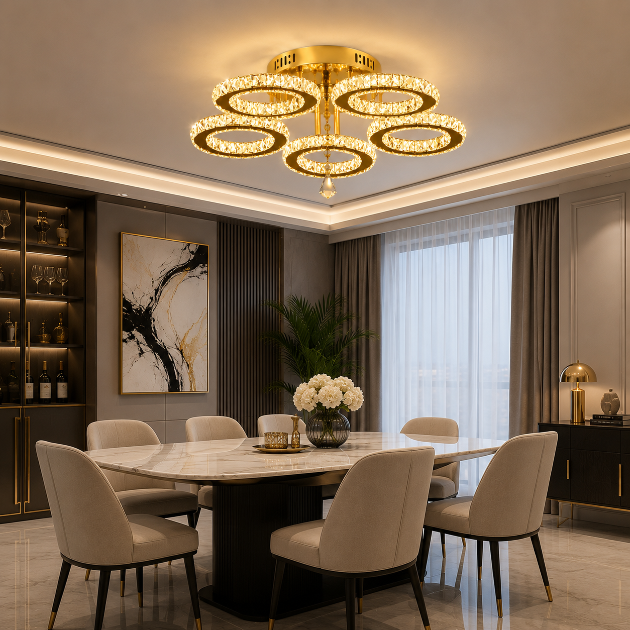 Lustra Led Brillar Gold K9