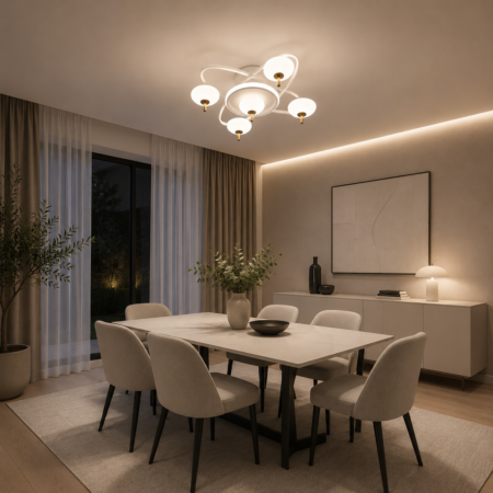 Lustra Led Winter 5 surse cu telecomandă Happy Light