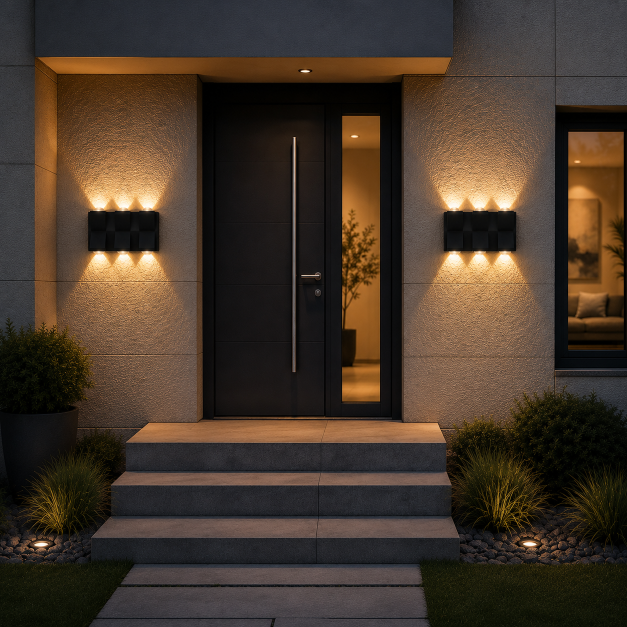 Aplica Led Exterior Dual 6W Lumină caldă Happy Light