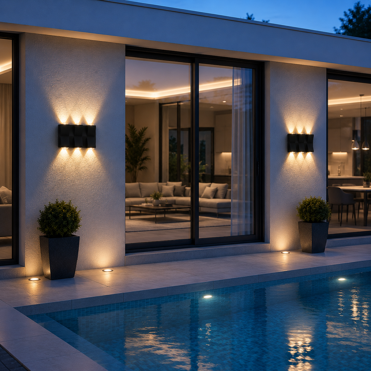 Aplica Led Exterior Dual BK 6W Lumină caldă