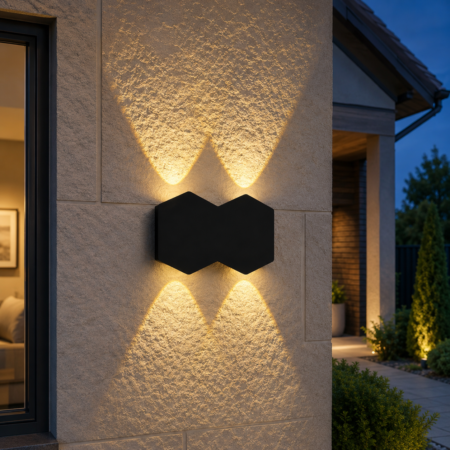 Aplica Led Exterior Hexa BK 4W Lumină caldă