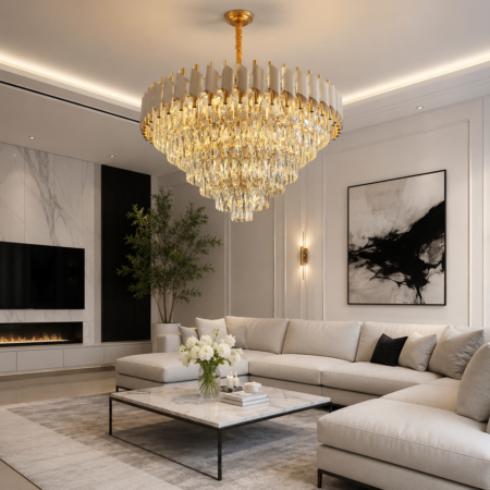 Candelabru living Regal White 75cm