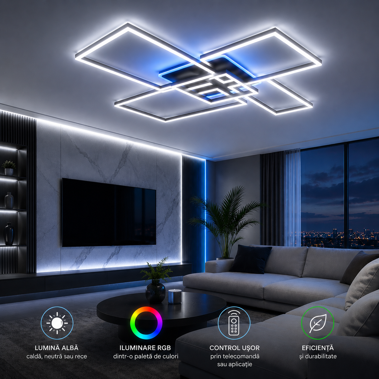Ce este o lustră LED RGB - Happy Light