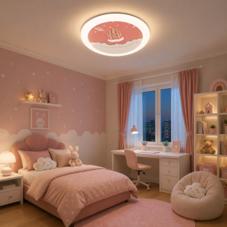 Lustra LED pentru copii Princess Castle cu telecomandă Happy Light