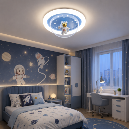 Lustra Led pentru copii Astronaut Space cu telecomandă Happy Light