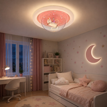 Lustra Led pentru copii Unicorn Magic cu telecomandă