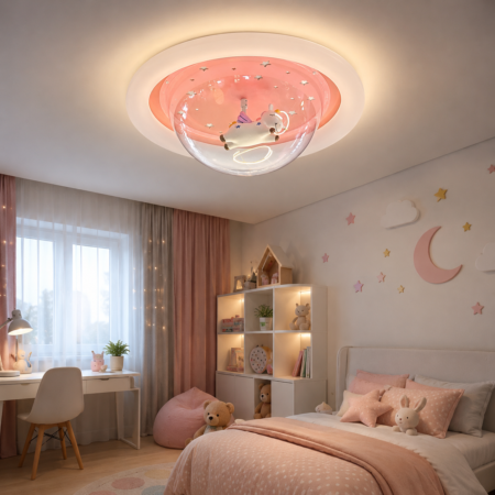 Lustra Led pentru copii Unicorn Magic cu telecomandă Happy Light