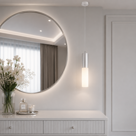 Pendul Led Cylinder Argintiu 6W Happy Light