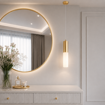Pendul Led Cylinder Auriu 6W Happy Light