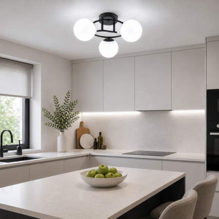 Lustra Sfera Black 3 globuri