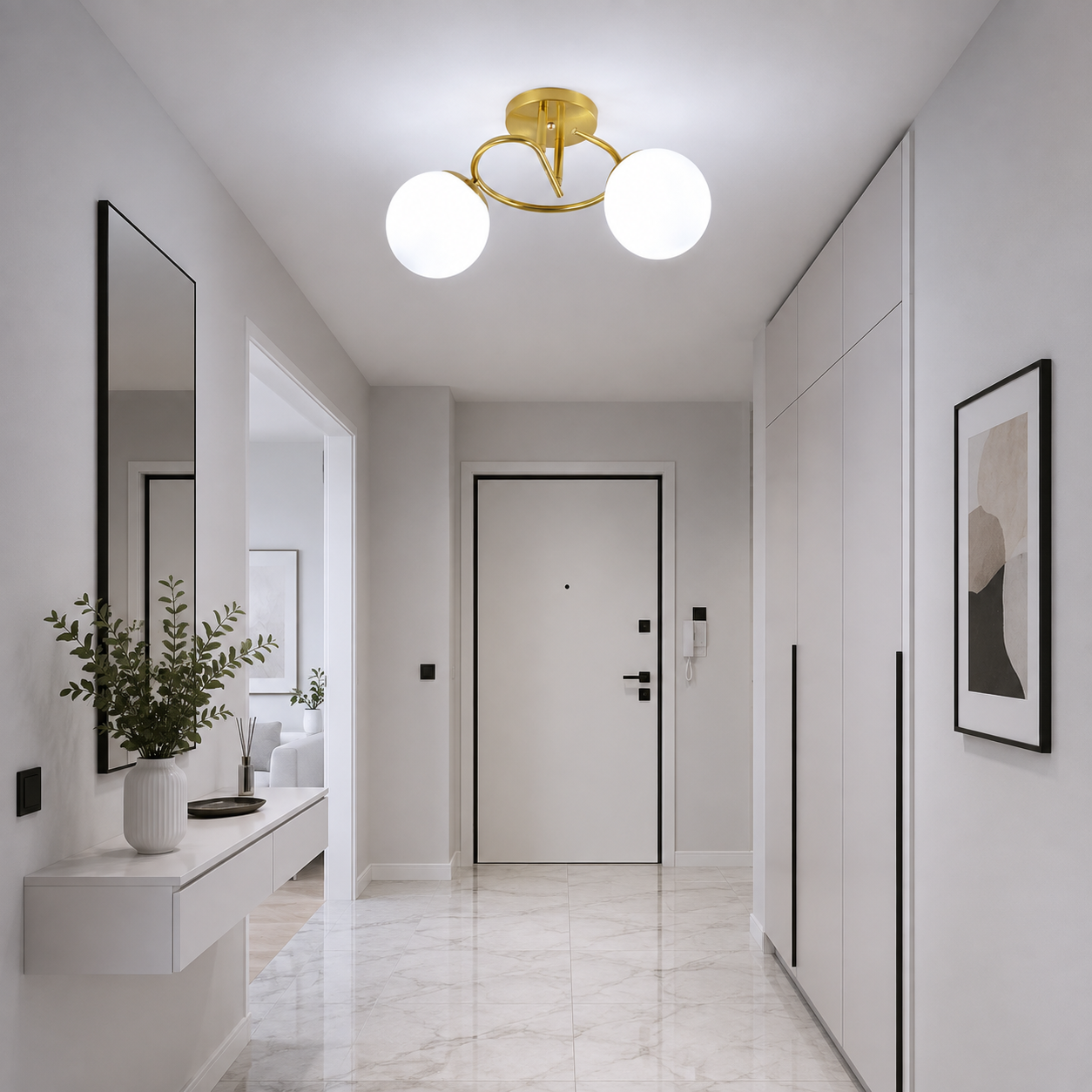 Lustra Sfera Gold 2 globuri
