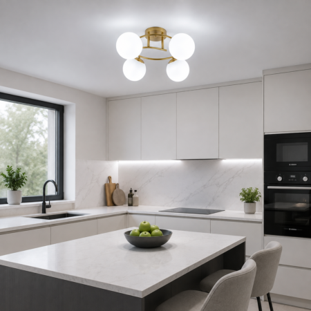Lustra Sfera Gold 4 globuri