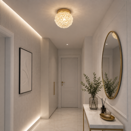 Lustra pentru hol mini Riah Gold