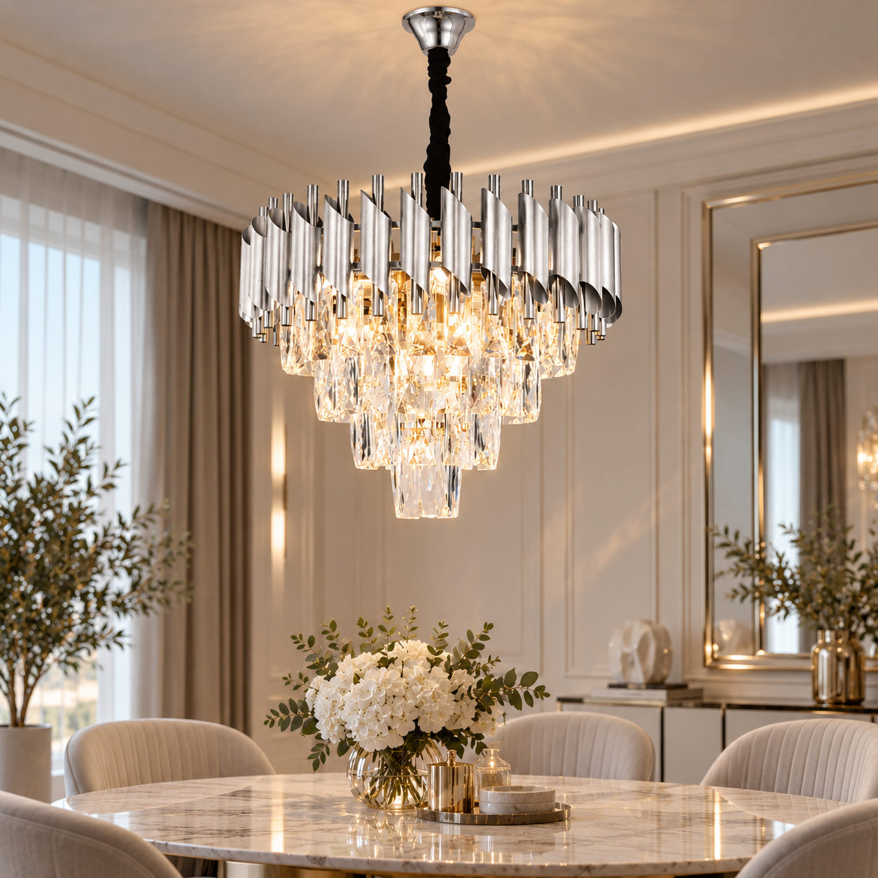 Candelabru Regal Silver 40cm Happy Light Candelabru Regal Silver 40cm Happy Light