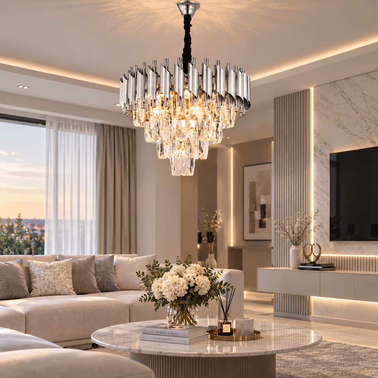 Candelabru Regal Silver 40cm