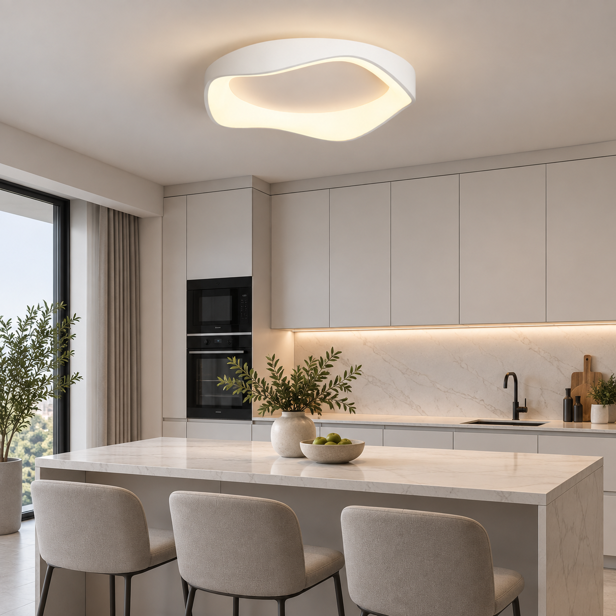 Lustra Led Flow White 50W Lustra Led Flow White 50W
