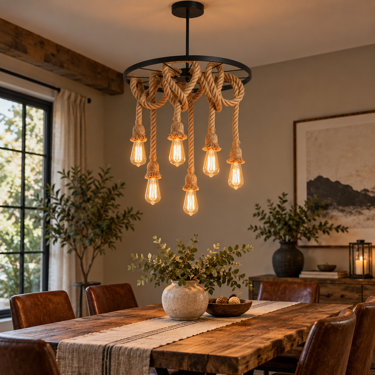 Lustra Roată Model Rustic 6 socluri Happy Light Lustra Roată Model Rustic 6 socluri Happy Light
