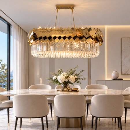 Candelabru auriu pentru Dining Modular 90x35cm